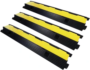 Cable Ramp Cable Protector Ramps Wire Hose Protective 1 Channel Traffic Rubber Plastic Cord Cover Speed Bump for Asphalt Concrete Gravel Driveway Outdoor, 3 Packs Cable Ramp Cable Protector Ramps Wire Hose Protective 1 Channel Traffic Rubber Plastic Cord Cover Speed Bump for Asphalt Concrete Gravel Driveway Outdoor, 3 Packs