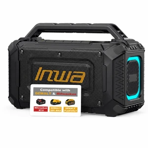 Jobsite Bluetooth Speakers Compatible with DeWalt 20V/FLEXVOLT & Milwaukee M18 Battery, 60W Portable Outdoor Wireless Boombox w/Bass, RGB Lights, Loud Speaker for Worksite/Workshop/Garage(Black) Jobsite Bluetooth Speakers Compatible with DeWalt 20V/FLEXVOLT & Milwaukee M18 Battery, 60W Portable Outdoor Wireless Boombox w/Bass, RGB Lights, Loud Speaker for Worksite/Workshop/Garage(Black)