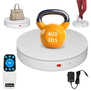 Remote-Controlled Motorized Electric Turntable,Rotating Display Stand,Speed-Adjustable Rotating Turntable,Multi-Mode 360° Photography Turntable for 3D Scan,Photography,Showcase(15.8inch/White) Remote-Controlled Motorized Electric Turntable,Rotating Display Stand,Speed-Adjustable Rotating Turntable,Multi-Mode 360° Photography Turntable for 3D Scan,Photography,Showcase(15.8inch/White)