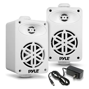 Usa Bluetooth Indoor Outdoor Speakers Pair-200 Watt Dual Waterproof 3.5" 2-Way Full Range Speaker System w/1/2" High Compliance Polymer Tweeter-Home,Boat,Marine,Deck,Patio,Poolside(White) Usa Bluetooth Indoor Outdoor Speakers Pair-200 Watt Dual Waterproof 3.5" 2-Way Full Range Speaker System w/1/2" High Compliance Polymer Tweeter-Home,Boat,Marine,Deck,Patio,Poolside(White)