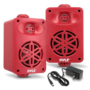 Usa Bluetooth Indoor Outdoor Speakers Pair - 200 Watt Dual Waterproof 3.5 2-Way Full Range System w/ 1/2 High Compliance Polymer Tweeter - Home, Boat, Marine, Deck, Patio, Poolside -PDWRBT36RD Usa Bluetooth Indoor Outdoor Speakers Pair - 200 Watt Dual Waterproof 3.5 2-Way Full Range System w/ 1/2 High Compliance Polymer Tweeter - Home, Boat, Marine, Deck, Patio, Poolside -PDWRBT36RD