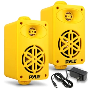 Bluetooth Indoor Outdoor Speakers Pair-200 Watt Dual Waterproof 3.5 2-Way Full Range Speaker System w/ 1/2 High Compliance Polymer Tweeter-Home, Boat, Marine, Deck, Patio, Poolside - PDWRBT36YL Bluetooth Indoor Outdoor Speakers Pair-200 Watt Dual Waterproof 3.5 2-Way Full Range Speaker System w/ 1/2 High Compliance Polymer Tweeter-Home, Boat, Marine, Deck, Patio, Poolside - PDWRBT36YL