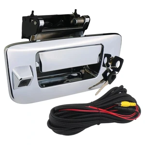 Backup Camera with Tailgate Handle & Bezel Trim & Lock Cylinder Chrome Compatible with 2007-2014 Chevrolet Chevy Silverado, GMC Sierra Truck 1500 2500 3500 Tailgate Parts Backup Camera with Tailgate Handle & Bezel Trim & Lock Cylinder Chrome Compatible with 2007-2014 Chevrolet Chevy Silverado, GMC Sierra Truck 1500 2500 3500 Tailgate Parts