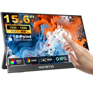 Portable Monitor Touchscreen 15.6", 1920x1080 60Hz FHD IPS HDR 10-Point Touch Screen Monitor with Built-in Stand & Speaker, HDMI USB C VESA External Travel Monitors for Laptop, PC, Mac, Phone Portable Monitor Touchscreen 15.6", 1920x1080 60Hz FHD IPS HDR 10-Point Touch Screen Monitor with Built-in Stand & Speaker, HDMI USB C VESA External Travel Monitors for Laptop, PC, Mac, Phone