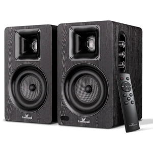 Active Bookshelf Speakers for Turntable, Powered PC Desktop & TV Audio, Aluminum Horn Tweeter, 4" Woven Glass Fiber Woofer, Built-in Amp, BT/Opt/ARC/AUX/USB, Black Active Bookshelf Speakers for Turntable, Powered PC Desktop & TV Audio, Aluminum Horn Tweeter, 4" Woven Glass Fiber Woofer, Built-in Amp, BT/Opt/ARC/AUX/USB, Black
