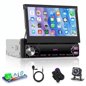 Single Din Flip Out IPS Touchscreen Car Stereo, 7inch Car Stereo 1 Din Car Stereo with Bluetooth Car Audio Receivers, Backup Camera, FM Radio/Mirror Link/USB/Type-C Fast Charging Single Din Flip Out IPS Touchscreen Car Stereo, 7inch Car Stereo 1 Din Car Stereo with Bluetooth Car Audio Receivers, Backup Camera, FM Radio/Mirror Link/USB/Type-C Fast Charging