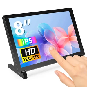 8 Inch Touchscreen Monitor, 1280x800 IPS LCD HD Display with Stand, Portable Capacitive Touch Screen Compatible for Raspberry Pi 3/4/5, Win 11/10/8/7, Jetson Nano, laptops, Game Consoles 8 Inch Touchscreen Monitor, 1280x800 IPS LCD HD Display with Stand, Portable Capacitive Touch Screen Compatible for Raspberry Pi 3/4/5, Win 11/10/8/7, Jetson Nano, laptops, Game Consoles