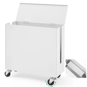 Extra Large Metal Cable Management Box with Caster Wheels, White Adjustable Cord Hider Box for Power Strip Router Hider Organizer Surge Protector Storage Organizer for Office, Home Extra Large Metal Cable Management Box with Caster Wheels, White Adjustable Cord Hider Box for Power Strip Router Hider Organizer Surge Protector Storage Organizer for Office, Home