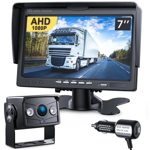 Wired RV Backup Camera, 7" 1080P IPS Monitor & Rear View Camera Back Up Camera for Truck RV Trailer Tractor Skid Steer, Reverse Camera for Semi Truck, IP69 Waterproof Night Vision TZ101 Wired RV Backup Camera, 7" 1080P IPS Monitor & Rear View Camera Back Up Camera for Truck RV Trailer Tractor Skid Steer, Reverse Camera for Semi Truck, IP69 Waterproof Night Vision TZ101