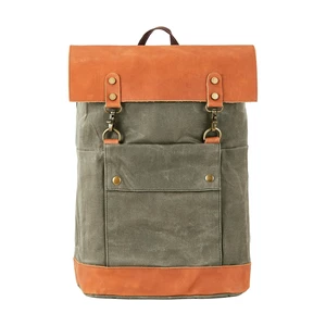 Vintage Waterproof Waxed Canvas Leather Backpack for Men Women 15.6" laptop Travel Rucksack Vintage Waterproof Waxed Canvas Leather Backpack for Men Women 15.6" laptop Travel Rucksack
