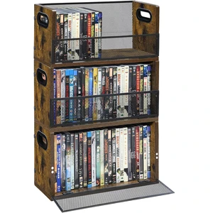 DVD Storage Rack - 3 Pack, Holds 84 DVD Cases or 96 Blu-ray Cases Desktop/Closet DVD/Blu-ray Rack, Space-saving, Holds Game Cases/Papers/Cards, Sturdy Metal, Compact DVD Storage Rack - 3 Pack, Holds 84 DVD Cases or 96 Blu-ray Cases Desktop/Closet DVD/Blu-ray Rack, Space-saving, Holds Game Cases/Papers/Cards, Sturdy Metal, Compact