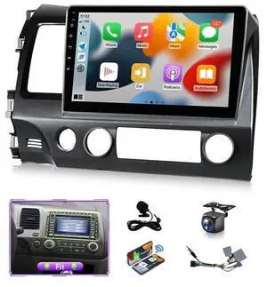 Android 13 Car Stereo for Honda Civic 2006 to 2011 with factory navigation Support Apple CarPlay Android Auto, 10.1IN Touchscreen for Honda Civic 5G WiFi GPS FM RDS DSP EQ BT Mirrorlink Camera MIC Android 13 Car Stereo for Honda Civic 2006 to 2011 with factory navigation Support Apple CarPlay Android Auto, 10.1IN Touchscreen for Honda Civic 5G WiFi GPS FM RDS DSP EQ BT Mirrorlink Camera MIC