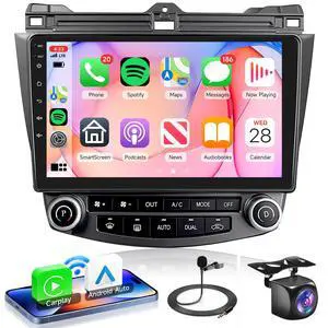 4Core 2G+64G Android 15 Car Stereo for Honda Accord 2003-2007, 5G-WiFi Car Radio Wireless Carplay Android Auto 10.1'' Touchscreen GPS Mirror Link Bluetooth FM/RDS SWC Backup Camera Microphone 4Core 2G+64G Android 15 Car Stereo for Honda Accord 2003-2007, 5G-WiFi Car Radio Wireless Carplay Android Auto 10.1'' Touchscreen GPS Mirror Link Bluetooth FM/RDS SWC Backup Camera Microphone