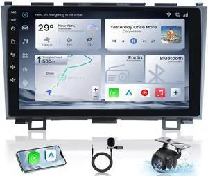 Car Stereo Radio for Honda CRV 2007-2011: 8 Core 4G+32G 9 Inch Touch Screen Head Unit Replacement with Wireless Carplay/Android Auto, Bluetooth GPS WiFi FM SWC Mirror Link Backup Camera Car Stereo Radio for Honda CRV 2007-2011: 8 Core 4G+32G 9 Inch Touch Screen Head Unit Replacement with Wireless Carplay/Android Auto, Bluetooth GPS WiFi FM SWC Mirror Link Backup Camera