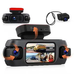 4K+4 Channel Dash Cam Front and Rear 360° View, Free 128GB Card Included, 5.8GHz WiFi Dash Camera for Cars, Built-in GPS, G-Sensor, 150°Wide Angle, 3" IPS Screen, 24H Parking Mode, Support 256GB Max 4K+4 Channel Dash Cam Front and Rear 360° View, Free 128GB Card Included, 5.8GHz WiFi Dash Camera for Cars, Built-in GPS, G-Sensor, 150°Wide Angle, 3" IPS Screen, 24H Parking Mode, Support 256GB Max