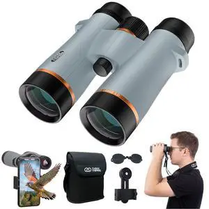 10X42 Binoculars for Adults with ED Glass, BAK4 Prism, Waterproof, Fogproof, Low Light Vision & Phone Adapter for Hunting, Bird Watching, Travel, Hiking 10X42 Binoculars for Adults with ED Glass, BAK4 Prism, Waterproof, Fogproof, Low Light Vision & Phone Adapter for Hunting, Bird Watching, Travel, Hiking