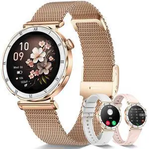 Smart Watches for Women (Answer/Make Calls),1.19" AMOLED Slim Smartwatch with Heart Rate/Sleep Monitor,120+ Sport Modes Fitness Tracker with Bluetooth for iOS/Android Rose Gold Smart Watches for Women (Answer/Make Calls),1.19" AMOLED Slim Smartwatch with Heart Rate/Sleep Monitor,120+ Sport Modes Fitness Tracker with Bluetooth for iOS/Android Rose Gold