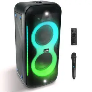 Gemini Portable Party Speaker, Dual 6.5" Woofers, LED, Mic (GRV-2650L) | Party speaker, dual 6.5" woofers - LED lighting, wireless mic - karaoke FX - Bluetooth, portable Gemini Portable Party Speaker, Dual 6.5" Woofers, LED, Mic (GRV-2650L) | Party speaker, dual 6.5" woofers - LED lighting, wireless mic - karaoke FX - Bluetooth, portable