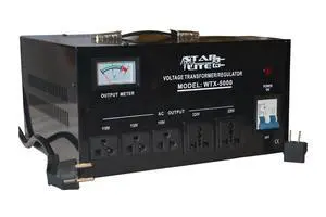 5000 Watt Step Up/Down Voltage Converter Transformer WTX-5000, Fuse Protection and Automatic Voltage Regulator - Two Way Transformer - 110 to 220 V or 220 to 110 V 5000 Watt Step Up/Down Voltage Converter Transformer WTX-5000, Fuse Protection and Automatic Voltage Regulator - Two Way Transformer - 110 to 220 V or 220 to 110 V