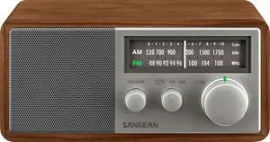 SG-116 AM/FM Analog Wooden Cabinet Receiver, Walnut-Silver SG-116 AM/FM Analog Wooden Cabinet Receiver, Walnut-Silver
