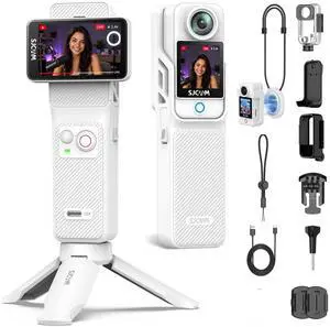 C400 4K YouTube Creator Vlogging Camera,7H Battery Handle,3-in-1 Handheld Wearable Travel Camera with 2.29" Touchscreen, 6-Axis Stabilization,30M Waterproof Camara para grabar contenido,White C400 4K YouTube Creator Vlogging Camera,7H Battery Handle,3-in-1 Handheld Wearable Travel Camera with 2.29" Touchscreen, 6-Axis Stabilization,30M Waterproof Camara para grabar contenido,White
