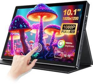 10.1 Portable Touchscreen Monitor,HDMI USB-C for Travel Mac (dark black) | 1920×1200,IPS 16:10,100% sRGB,1500:1,10-Point Touch,Speaker,VESA,Magnetic Case,400 nits 10.1 Portable Touchscreen Monitor,HDMI USB-C for Travel Mac (dark black) | 1920×1200,IPS 16:10,100% sRGB,1500:1,10-Point Touch,Speaker,VESA,Magnetic Case,400 nits
