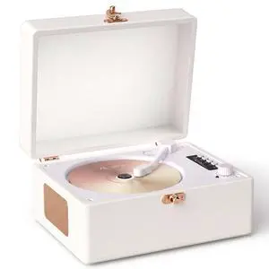 Retro CD Player with Bluetooth in/Out Portable CD Player with Built-in Rechargeable Battery,Auto Power Off,USB,AUX,Headphone Jack,Vintage Music Player for Women/Men-White Retro CD Player with Bluetooth in/Out Portable CD Player with Built-in Rechargeable Battery,Auto Power Off,USB,AUX,Headphone Jack,Vintage Music Player for Women/Men-White