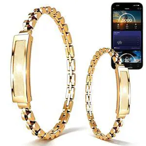 Men & Women Smart Bracelet, Fitness Tracker/Wristband, All-Day Sleep Monitoring, Multiple Sports Modes, Long Battery Life, Easy Mobile Control, Free Android & iOS Apps (Gold) Men & Women Smart Bracelet, Fitness Tracker/Wristband, All-Day Sleep Monitoring, Multiple Sports Modes, Long Battery Life, Easy Mobile Control, Free Android & iOS Apps (Gold)