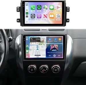 5Ghz WiFi Car Stereo Radio for Suzuki SX4 2006-2013 Support Wireless Carplay Android Auto 9'' HD 1080P Touchscreen with Android 15 GPS Navigation EQ AHD Backup Camera FM/RDS Radio SWC 2G+64G 5Ghz WiFi Car Stereo Radio for Suzuki SX4 2006-2013 Support Wireless Carplay Android Auto 9'' HD 1080P Touchscreen with Android 15 GPS Navigation EQ AHD Backup Camera FM/RDS Radio SWC 2G+64G