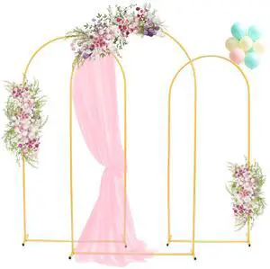 Arch Backdrop Stand 7.2FT, 6.6FT, 6FT Set of 3 Gold Metal Wedding Balloon Arch Stand for Birthday Anniversary Graduation Ceremony Opening Ceremonies Christmas New Year Garden Decorations Arch Backdrop Stand 7.2FT, 6.6FT, 6FT Set of 3 Gold Metal Wedding Balloon Arch Stand for Birthday Anniversary Graduation Ceremony Opening Ceremonies Christmas New Year Garden Decorations