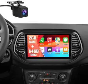 Android 13 Car Stereo for Jeep Compass 2017 2018 2019 2020, 10" Touchscreen Radio for Jeep Compass with Wireless CarPlay&Android Auto, GPS Navigation WiFi AM FM - 2GB+64GB Android 13 Car Stereo for Jeep Compass 2017 2018 2019 2020, 10" Touchscreen Radio for Jeep Compass with Wireless CarPlay&Android Auto, GPS Navigation WiFi AM FM - 2GB+64GB
