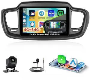 4+64G Android 15 Car Radio for Kia Sorento MK3 2015-2020, 10.1" Touchscreen for Sorento Car Stereo, 1280 * 720, Wireless CarPlay Android Auto, 5GHz WiFi, Bluetooth 5.0, EQ, GPS, Backup Camera 4+64G Android 15 Car Radio for Kia Sorento MK3 2015-2020, 10.1" Touchscreen for Sorento Car Stereo, 1280 * 720, Wireless CarPlay Android Auto, 5GHz WiFi, Bluetooth 5.0, EQ, GPS, Backup Camera