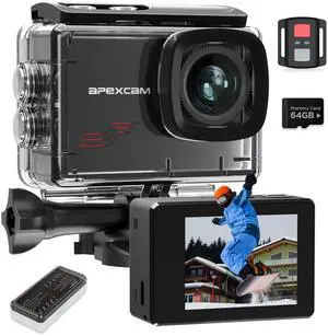 M80 Action Camera 4K with 64GB Card, HD 60FPS 48MP Sports Camera for Vlogging, 40M Waterproof Camera Underwater,WiFi Camcorder, 8X Zoom, Remote Control, Helmet Mount Accessories M80 Action Camera 4K with 64GB Card, HD 60FPS 48MP Sports Camera for Vlogging, 40M Waterproof Camera Underwater,WiFi Camcorder, 8X Zoom, Remote Control, Helmet Mount Accessories