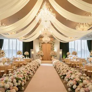 30ft×20ft Champagne Ceiling Drapes for Weddings Events Wrinkle-Free Polyester Ceiling Backdrop for Ten Canopy Church Stage Bedroom Decor 6 Panels 5×20ft 30ft×20ft Champagne Ceiling Drapes for Weddings Events Wrinkle-Free Polyester Ceiling Backdrop for Ten Canopy Church Stage Bedroom Decor 6 Panels 5×20ft