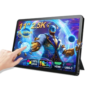 11" 2.5K Touchscreen Portable Monitor, 2560x1600 IPS Display 16:10,USB-C & Mini HDMI, VESA Stand Compatible with Laptops, Desktops, Phones, PS, Mac, Xbox, Switch, and Other Gaming 11" 2.5K Touchscreen Portable Monitor, 2560x1600 IPS Display 16:10,USB-C & Mini HDMI, VESA Stand Compatible with Laptops, Desktops, Phones, PS, Mac, Xbox, Switch, and Other Gaming