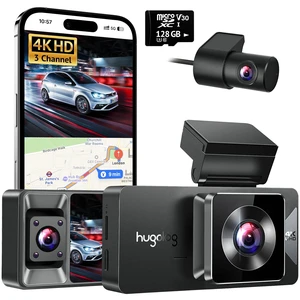 3 Channel Dash Cam 4K+1080P+1080P HD Triple Dashcam with 5G WiFi, 3" IPS Touch Screen, Front and Rear Inside Loop Recording Car Camera with 128G Micro SD Card, Built-in GPS, IR Night Vision 3 Channel Dash Cam 4K+1080P+1080P HD Triple Dashcam with 5G WiFi, 3" IPS Touch Screen, Front and Rear Inside Loop Recording Car Camera with 128G Micro SD Card, Built-in GPS, IR Night Vision