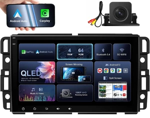 8 Inch Car Radio Stereo Upgrade 4Ram 64Rom Android 13 for Chevy Silverado GMC Sierra Yukon with CarPlay Android Auto 1080P Backup Camera/BT5.4/AirPlay/AM+FM 8 Inch Car Radio Stereo Upgrade 4Ram 64Rom Android 13 for Chevy Silverado GMC Sierra Yukon with CarPlay Android Auto 1080P Backup Camera/BT5.4/AirPlay/AM+FM