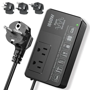 1600W 220V to 110V Converter Power Any U.S. Appliance in 220-250V Countries | Voltage Converter US to Europe International Travel, Pure Sine Wave, Plug & Play, No Limitations, Surge Protected 1600W 220V to 110V Converter Power Any U.S. Appliance in 220-250V Countries | Voltage Converter US to Europe International Travel, Pure Sine Wave, Plug & Play, No Limitations, Surge Protected