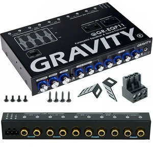 GR-EQP11 Digital Bass Machine 1/2 Din 9V 4-Way Car Parametric Equalizer w/Front, Rear + Sub Output and Night Illumination GR-EQP11 Digital Bass Machine 1/2 Din 9V 4-Way Car Parametric Equalizer w/Front, Rear + Sub Output and Night Illumination