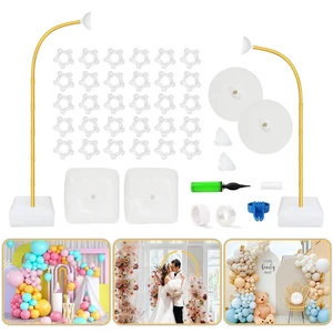 Half Arch Backdrop Stand for Party Adjustable Height Gold 8.2FT& 6FT | Bending Balloon Arch Stand Kits for Decorations Farme at Wedding, Party, Baby Showers, Birthdays, Graduations and More Half Arch Backdrop Stand for Party Adjustable Height Gold 8.2FT& 6FT | Bending Balloon Arch Stand Kits for Decorations Farme at Wedding, Party, Baby Showers, Birthdays, Graduations and More