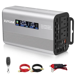 XUYUAN 1000W Pure Sine Wave Inverter 12V/24V for RV Camping Truck Emergency | 12V/24V Auto-Detect to 110V,50Hz/60Hz Switchable,LCD Display,Type-C Fast Charge,Safe&Silent for RV,Camping,Emergency Backu XUYUAN 1000W Pure Sine Wave Inverter 12V/24V for RV Camping Truck Emergency | 12V/24V Auto-Detect to 110V,50Hz/60Hz Switchable,LCD Display,Type-C Fast Charge,Safe&Silent for RV,Camping,Emergency Backu