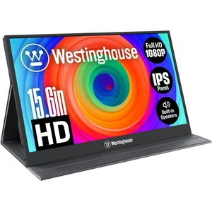 15.6 Inch Portable Monitor for Laptop & Travel, 1080p, 60Hz, IPS Display, Full HD Screen with Magnetic Protective Cover, Built in Speakers, 1x Mini HDMI, 1x USB Type-C 15.6 Inch Portable Monitor for Laptop & Travel, 1080p, 60Hz, IPS Display, Full HD Screen with Magnetic Protective Cover, Built in Speakers, 1x Mini HDMI, 1x USB Type-C