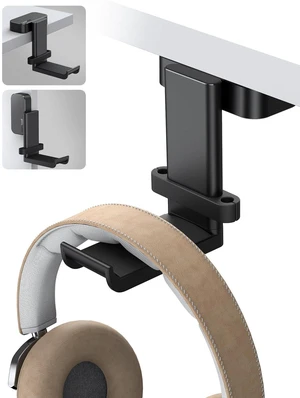 Headphone Stand Adhesive Rotatable Headset Earphone Hanger Hook | 360° Rotation Earphone Holder, Cable Organizer Headphone Stand, for All Headset Gaming HyperX, Razer, Sony, Senn heiser Headphone Stand Adhesive Rotatable Headset Earphone Hanger Hook | 360° Rotation Earphone Holder, Cable Organizer Headphone Stand, for All Headset Gaming HyperX, Razer, Sony, Senn heiser
