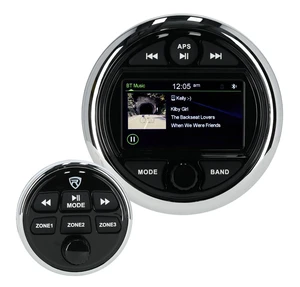 RGHR48A 4 Zone Marine Gauge Hole Receiver, Bluetooth, App Control | 72W Peak / 28W RMS x 4, Wired Remote, USB, AM/FM, 10-Band EQ, IP66 Waterproof, 3" TFT Display, LED Buttons, RCA Outputs RGHR48A 4 Zone Marine Gauge Hole Receiver, Bluetooth, App Control | 72W Peak / 28W RMS x 4, Wired Remote, USB, AM/FM, 10-Band EQ, IP66 Waterproof, 3" TFT Display, LED Buttons, RCA Outputs