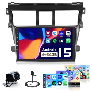 4+64G 9 inch Car Radio for Toyota Yaris Vios 2007-2013 Car Stereo | 1280*720 Touch Screen for Yaris with Wireless Carplay, DSP, FM/RDS, 32EQ, Bluetooth5.0, GPS, 5GHz WiFi, Backup Camera 4+64G 9 inch Car Radio for Toyota Yaris Vios 2007-2013 Car Stereo | 1280*720 Touch Screen for Yaris with Wireless Carplay, DSP, FM/RDS, 32EQ, Bluetooth5.0, GPS, 5GHz WiFi, Backup Camera