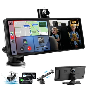 10.26" Wireless CarPlay Screen for Car with 180° Rotatable 4K Dash Cam & 1080P Backup Camera,Touchscreen Car Stereo with CarPlay & Android Auto, Mirror Link/Music Play/GPS Navigation 10.26" Wireless CarPlay Screen for Car with 180° Rotatable 4K Dash Cam & 1080P Backup Camera,Touchscreen Car Stereo with CarPlay & Android Auto, Mirror Link/Music Play/GPS Navigation