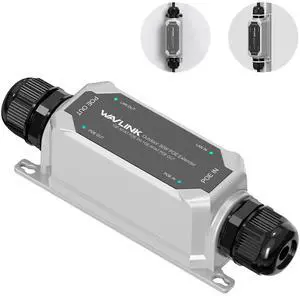 WAVLINK IP67 Outdoor Gigabit PoE Extender, Repeater & Amplifier, IEEE 802.3 af/at 30W, 10/100/1000Mbps, 1 In 1 Out for IP/PTZ Camera, Wireless AP, Wall-Mount, Daisy Chain Up to 2 Units WAVLINK IP67 Outdoor Gigabit PoE Extender, Repeater & Amplifier, IEEE 802.3 af/at 30W, 10/100/1000Mbps, 1 In 1 Out for IP/PTZ Camera, Wireless AP, Wall-Mount, Daisy Chain Up to 2 Units