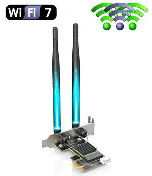 WAVLINK BE6500 Wi-Fi 7 Tri-Band PCIe Adapter with Bluetooth 5.4 & Antennas
BE6500 tri-band speed with MU-MIMO & OFDMA for ultra-low latency, includes BT 5.4 & WPA3 security, Win 11 only. WAVLINK BE6500 Wi-Fi 7 Tri-Band PCIe Adapter with Bluetooth 5.4 & Antennas
BE6500 tri-band speed with MU-MIMO & OFDMA for ultra-low latency, includes BT 5.4 & WPA3 security, Win 11 only.