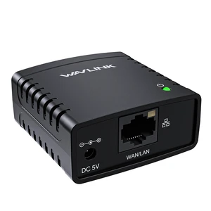 WAVLINK USB 2.0 Network Print Server, Wired 10/100Mbps LAN & 300Mbps Wireless WiFi Print Share Adapter, RAW TCP/IP Printing (Port 9100), Support JetDirect & Samba, Expandable to Printers/USB Storages WAVLINK USB 2.0 Network Print Server, Wired 10/100Mbps LAN & 300Mbps Wireless WiFi Print Share Adapter, RAW TCP/IP Printing (Port 9100), Support JetDirect & Samba, Expandable to Printers/USB Storages