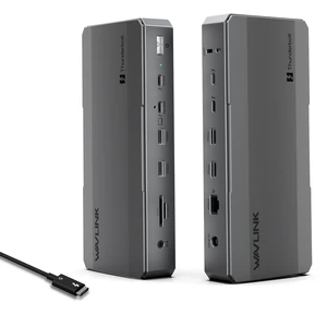 WAVLINK Thunderbolt 5 Docking Station with NVMe M.2, up to 120Gbps, MAX 140W PD, Triple 4K/Dual 8K Display, 3x TB5 Downstream Ports, 4x USB-A 10Gbps, 2.5G Ethernet, for Mac & Windows TB5/4 Laptops WAVLINK Thunderbolt 5 Docking Station with NVMe M.2, up to 120Gbps, MAX 140W PD, Triple 4K/Dual 8K Display, 3x TB5 Downstream Ports, 4x USB-A 10Gbps, 2.5G Ethernet, for Mac & Windows TB5/4 Laptops